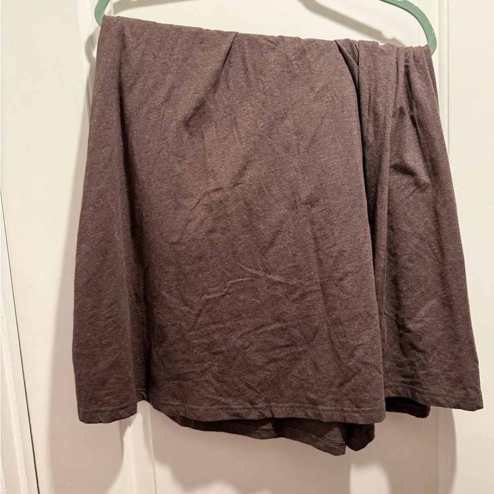 Pact Women's Chocolate Heather Fit & Flare Midi Skirt L - Picture 4 of 4
